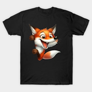 Cute  Fox Peeking around a corner T-Shirt